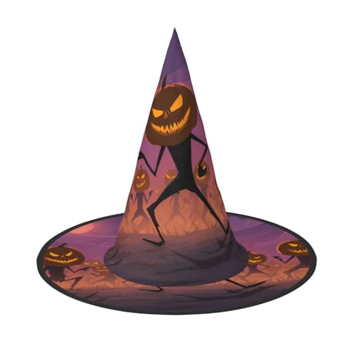 UFhgjjb 1 Stück Halloween Hexenhut - Tanzender Kürbis Volldruck Hexen Dekor Party Kostüm Cosplay Rollenspiel Festival Karneval Hut von UFhgjjb