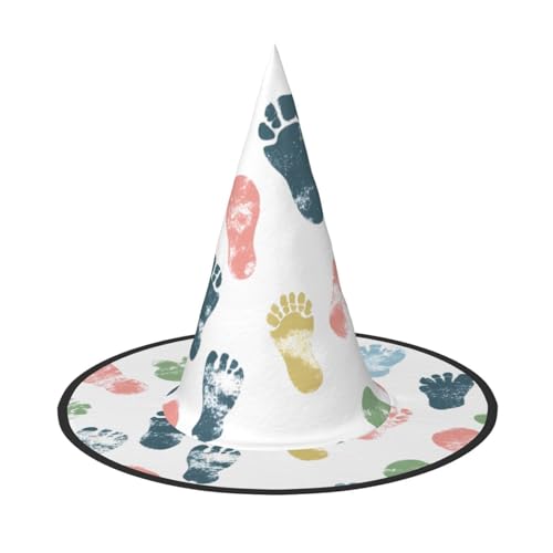 UFhgjjb 1 x Halloween-Hexenhut – Anzeige von Fußabdrücken Volldruck Hexen Dekor Party Kostüm, Cosplay Rollenspiel Festival Karneval Hut UFhgjjb 1 x Halloween-Hexenhut – Anzeige von Fußabdrücken Volldruck Hexen Dekor Party Kostüm, Cosplay Rollenspiel Festival Karneval Hut von UFhgjjb