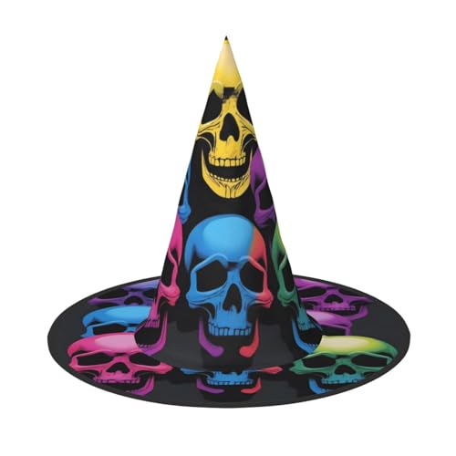UFhgjjb 1 x Halloween-Hexenhut – Skelette sind wailing Volldruck Hexen Dekor Party Kostüm, Cosplay Rollenspiel Festival Karneval Hut von UFhgjjb