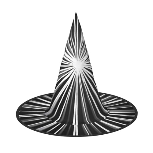 UFhgjjb 1 x Halloween-Hexenhut – ein Lichtstrahl mit Volldruck, Hexen-Dekor, Party-Kostüm, Cosplay, Rollenspiel, Festival, Karnevalshut von UFhgjjb