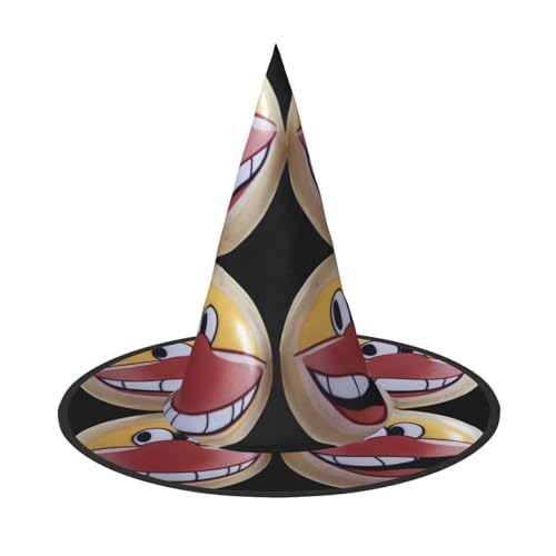 UFhgjjb 1 x Halloween-Hexenhut – große Lippen Smiley-Gesicht Volldruck Hexen Dekor Party Kostüm Cosplay Rollenspiel Festival Karneval Hut UFhgjjb 1 x Halloween-Hexenhut – große Lippen Smiley-Gesicht Volldruck Hexen Dekor Party Kostüm Cosplay Rollenspiel Festival Karneval Hut von UFhgjjb
