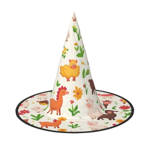 UFhgjjb Halloween-Hexenhut, Tier-Display, Volldruck, Hexen-Dekor, Party-Kostüm, Cosplay, Rollenspiel, Festival, Karneval, Hut, 2 Stück UFhgjjb Halloween-Hexenhut, Tier-Display, Volldruck, Hexen-Dekor, Party-Kostüm, Cosplay, Rollenspiel, Festival, Karneval, Hut, 2 Stück von UFhgjjb