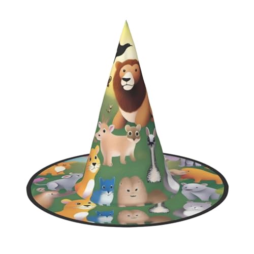 UFhgjjb Halloween-Hexenhut – Aufklärungstiere, Volldruck, Hexen-Dekor, Party-Kostüm, Cosplay, Rollenspiel, Festival, Karneval, Hut, 3 Stück UFhgjjb Halloween-Hexenhut – Aufklärungstiere, Volldruck, Hexen-Dekor, Party-Kostüm, Cosplay, Rollenspiel, Festival, Karneval, Hut, 3 Stück von UFhgjjb