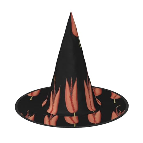 UFhgjjb Halloween-Hexenhut – Blumenstrauß voller Druck, Hexen-Dekor, Party-Kostüm, Cosplay, Rollenspiel, Festival, Karneval, Hut, 3 Stück von UFhgjjb