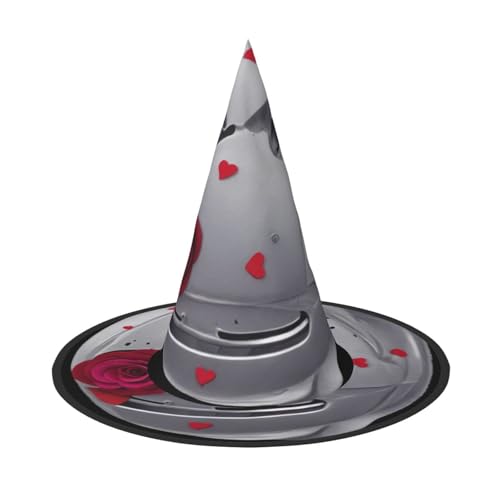 UFhgjjb Halloween-Hexenhut – Erdrose, Volldruck, Hexen-Dekor, Party-Kostüm, Cosplay, Rollenspiel, Festival, Karnevalshut, 2 Stück von UFhgjjb