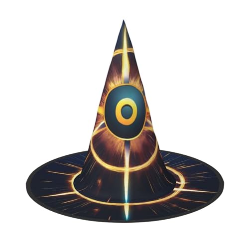 UFhgjjb Halloween-Hexenhut – Funken fliegende Hexen mit Volldruck, Party-Kostüm, Cosplay, Rollenspiel, Festival, Karnevalshut, 3 Stück von UFhgjjb