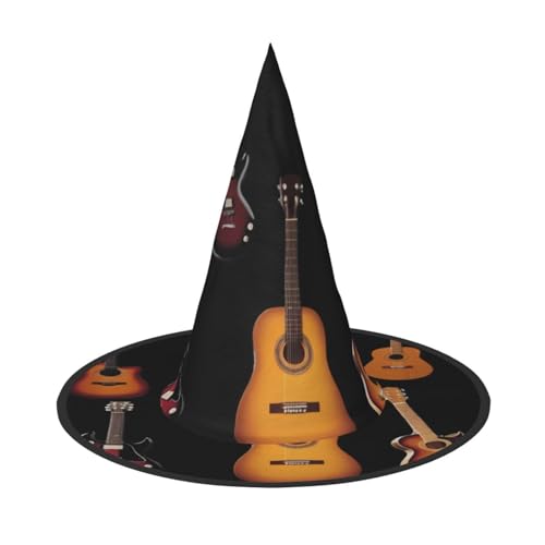 UFhgjjb Halloween-Hexenhut – Gitarrensammlung, Volldruck, Hexen-Dekor, Party-Kostüm, Cosplay, Rollenspiel, Festival, Karnevalshut, 2 Stück UFhgjjb Halloween-Hexenhut – Gitarrensammlung, Volldruck, Hexen-Dekor, Party-Kostüm, Cosplay, Rollenspiel, Festival, Karnevalshut, 2 Stück von UFhgjjb