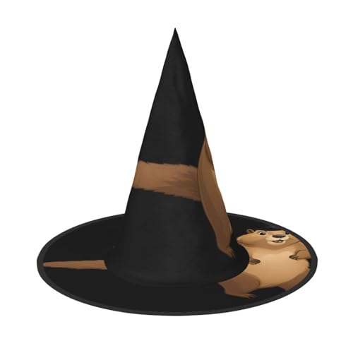 UFhgjjb Halloween-Hexenhut – Langschwanz-Mundhog, Volldruck, Hexen-Dekor, Party-Kostüm, Cosplay, Rollenspiel, Festival, Karnevalshut, 2 Stück von UFhgjjb