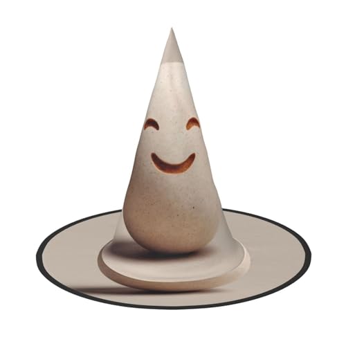 UFhgjjb Halloween-Hexenhut – Smiley-Eier, Volldruck, Hexen-Dekor, Party-Kostüm, Cosplay, Rollenspiel, Festival, Karnevalshut, 2 Stück von UFhgjjb