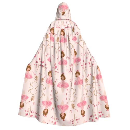 UFhgjjb Halloween Kapuzenumhang Kostüm Umhang – Erwachsene Cartoon Tanzen Druck Kostüm Robe für Maskerade, Karneval, Comic Ausstellung von UFhgjjb