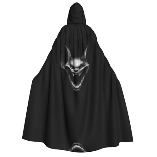 UFhgjjb Halloween Kapuzenumhang Kostüm Umhang - Erwachsene Lachender Fledermausdruck Kostüm Robe für Maskerade, Karneval, Comic Ausstellung von UFhgjjb