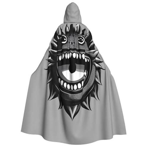 UFhgjjb Halloween Kapuzenumhang Kostüm Umhang - Erwachsene Monster Illustrationen Druck Kostüm Robe für Maskerade, Karneval, Comic Ausstellung von UFhgjjb