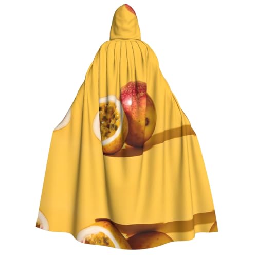UFhgjjb Halloween Kapuzenumhang Kostüm Umhang - Erwachsene Passionsfrucht Nahaufnahme Print Kostüm Robe für Maskerade, Karneval, Comic Ausstellung von UFhgjjb