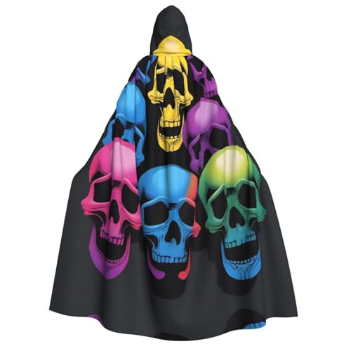 UFhgjjb Halloween Kapuzenumhang Kostüm Umhang - Erwachsene Skelette sind wailing Druck Kostüm Robe für Maskerade, Karneval, Comic Ausstellung von UFhgjjb