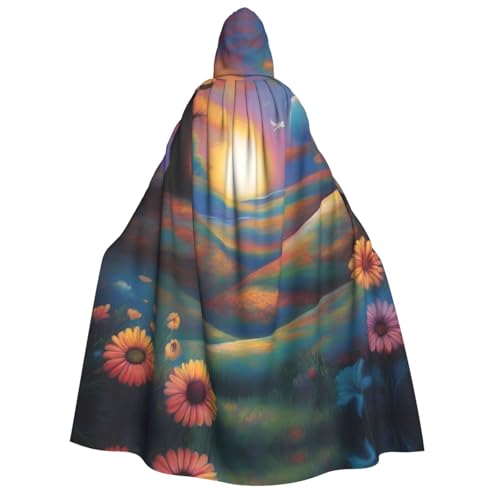 UFhgjjb Halloween Kapuzenumhang Kostüm Umhang – Erwachsene Traumhafte Szene Druck Kostüm Robe für Maskerade, Karneval, Comic Ausstellung von UFhgjjb