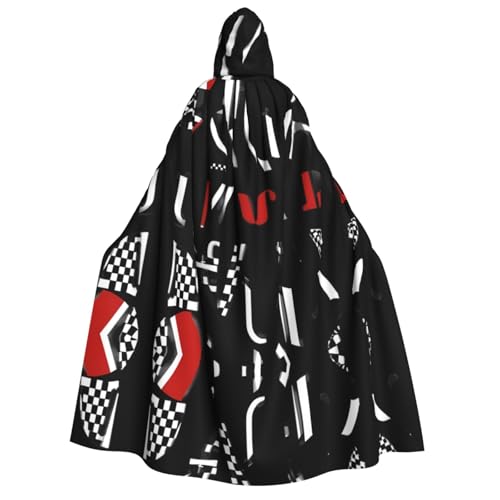 UFhgjjb Halloween Kapuzenumhang Kostüm Umhang – Erwachsenen-Technologie Symbol Logo Druck Kostüm Robe für Maskerade, Karneval, Comic Ausstellung von UFhgjjb