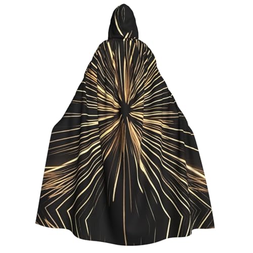 UFhgjjb Halloween Kapuzenumhang Kostüm Umhang – Erwachsenenkostüm mit Funkenmuster für Maskerade, Karneval, Comic-Ausstellung von UFhgjjb