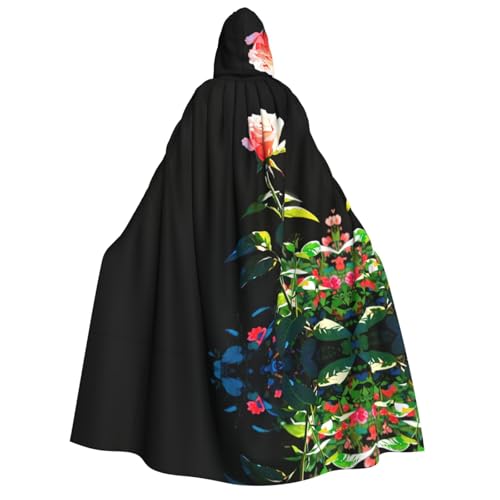 UFhgjjb Halloween Kapuzenumhang Kostüm Umhang – Erwachsenenkostüm mit leuchtendem Rosen-Druck, für Maskerade, Karneval, Comic-Ausstellung UFhgjjb Halloween Kapuzenumhang Kostüm Umhang – Erwachsenenkostüm mit leuchtendem Rosen-Druck, für Maskerade, Karneval, Comic-Ausstellung von UFhgjjb