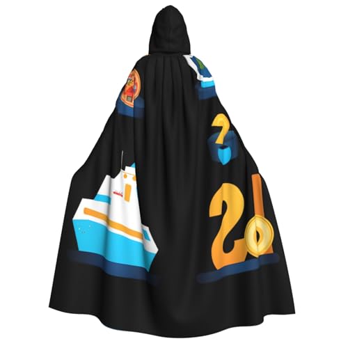 UFhgjjb Halloween Kapuzenumhang Kostüm Umhang - Erwachsenenkostüm über dem Meer Druck Robe für Maskerade, Karneval, Comic Ausstellung UFhgjjb Halloween Kapuzenumhang Kostüm Umhang - Erwachsenenkostüm über dem Meer Druck Robe für Maskerade, Karneval, Comic Ausstellung von UFhgjjb