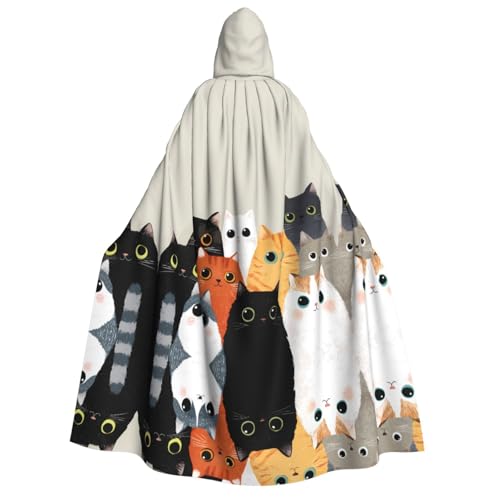 UFhgjjb Halloween Kapuzenumhang Kostüm Umhang – Erwachsenenmalerei Katze Druck Kostüm Robe für Maskerade, Karneval, Comic Ausstellung UFhgjjb Halloween Kapuzenumhang Kostüm Umhang – Erwachsenenmalerei Katze Druck Kostüm Robe für Maskerade, Karneval, Comic Ausstellung von UFhgjjb