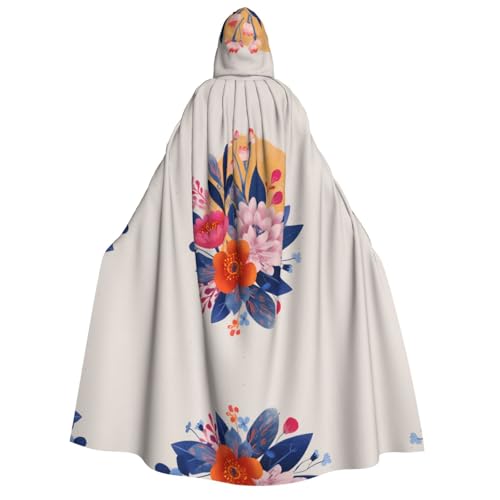 UFhgjjb Halloween Kapuzenumhang Kostüm Umhang – Erwachsener Blumendruck Kostüm Robe für Maskerade, Karneval, Comic Ausstellung UFhgjjb Halloween Kapuzenumhang Kostüm Umhang – Erwachsener Blumendruck Kostüm Robe für Maskerade, Karneval, Comic Ausstellung von UFhgjjb