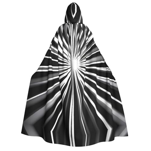 UFhgjjb Halloween Kapuzenumhang Kostüm Umhang – Erwachsener Ein Lichtstrahl Druck Kostüm Robe für Maskerade, Karneval, Comic Ausstellung von UFhgjjb