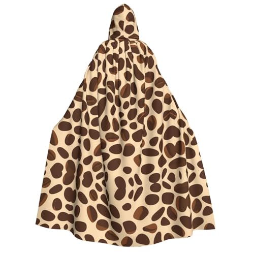 UFhgjjb Halloween-Kostüm mit Kapuze, Umhang – Erwachsenenkostüm mit Aufdruck der Körnigkeit von Kaffeebohnen, für Maskerade, Karneval, Comic-Ausstellung UFhgjjb Halloween-Kostüm mit Kapuze, Umhang – Erwachsenenkostüm mit Aufdruck der Körnigkeit von Kaffeebohnen, für Maskerade, Karneval, Comic-Ausstellung von UFhgjjb