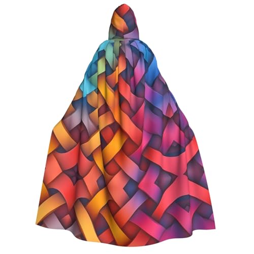 UFhgjjb Halloween-Kostüm mit Kapuze, Umhang – Erwachsenenkostüm mit Linien und Farben, bedruckt, für Maskerade, Karneval, Comic-Ausstellung UFhgjjb Halloween-Kostüm mit Kapuze, Umhang – Erwachsenenkostüm mit Linien und Farben, bedruckt, für Maskerade, Karneval, Comic-Ausstellung von UFhgjjb