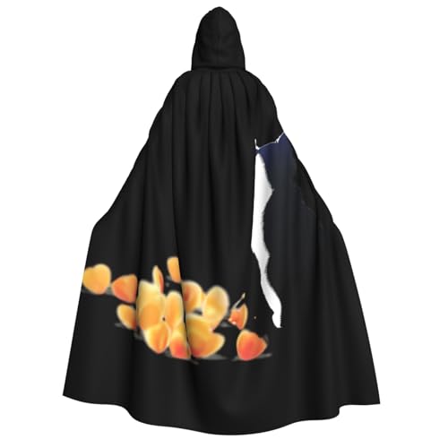 UFhgjjb Halloween-Kostüm mit Kapuze, Umhang – Erwachsenenkostüm mit abstraktem Katzendruck, für Maskerade, Karneval, Comic-Ausstellung UFhgjjb Halloween-Kostüm mit Kapuze, Umhang – Erwachsenenkostüm mit abstraktem Katzendruck, für Maskerade, Karneval, Comic-Ausstellung von UFhgjjb