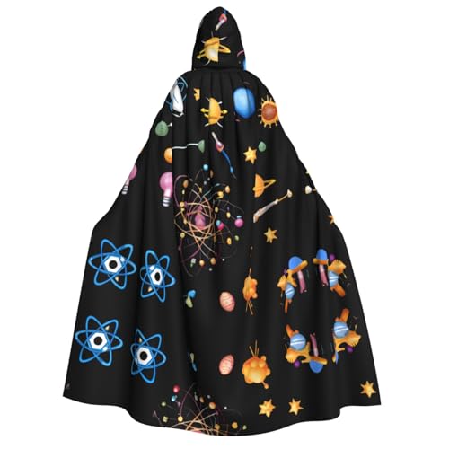 UFhgjjb Halloween-Kostüm mit Kapuze, Umhang – Erwachsenenkostüm mit bunten Bällen für Maskerade, Karneval, Comic-Ausstellung von UFhgjjb