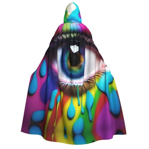 UFhgjjb Halloween-Kostüm mit Kapuze, Umhang – Erwachsenenkostüm mit bunten Tränen, bedruckt, für Maskerade, Karneval, Comic-Ausstellung UFhgjjb Halloween-Kostüm mit Kapuze, Umhang – Erwachsenenkostüm mit bunten Tränen, bedruckt, für Maskerade, Karneval, Comic-Ausstellung von UFhgjjb