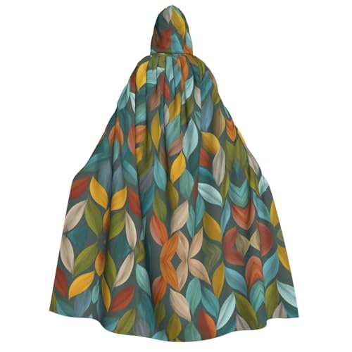 UFhgjjb Halloween-Kostüm mit Kapuze, Umhang – Erwachsenenkostüm mit farbigen Blättern, für Maskerade, Karneval, Comic-Ausstellung UFhgjjb Halloween-Kostüm mit Kapuze, Umhang – Erwachsenenkostüm mit farbigen Blättern, für Maskerade, Karneval, Comic-Ausstellung von UFhgjjb