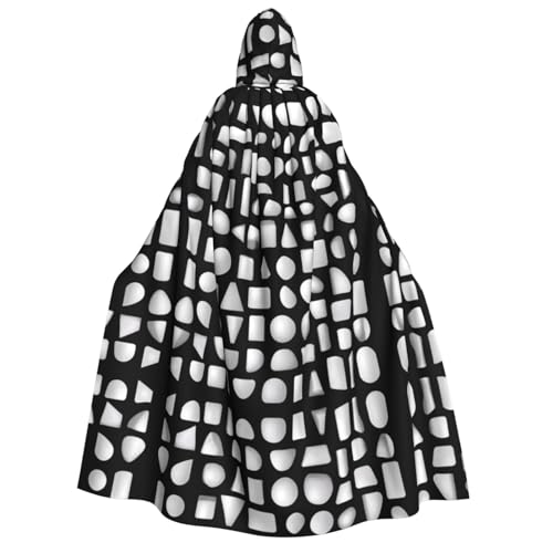 UFhgjjb Halloween-Kostüm mit Kapuze, Umhang – Erwachsenenkostüm mit grauem und weißem Baudruck, für Maskerade, Karneval, Comic-Ausstellung UFhgjjb Halloween-Kostüm mit Kapuze, Umhang – Erwachsenenkostüm mit grauem und weißem Baudruck, für Maskerade, Karneval, Comic-Ausstellung von UFhgjjb