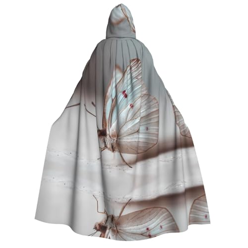 UFhgjjb Halloween-Umhang mit Kapuze – Erwachsenenkostüm mit Schmetterlingsdruck, einfarbig, für Maskerade, Karneval, Comic-Ausstellung UFhgjjb Halloween-Umhang mit Kapuze – Erwachsenenkostüm mit Schmetterlingsdruck, einfarbig, für Maskerade, Karneval, Comic-Ausstellung von UFhgjjb