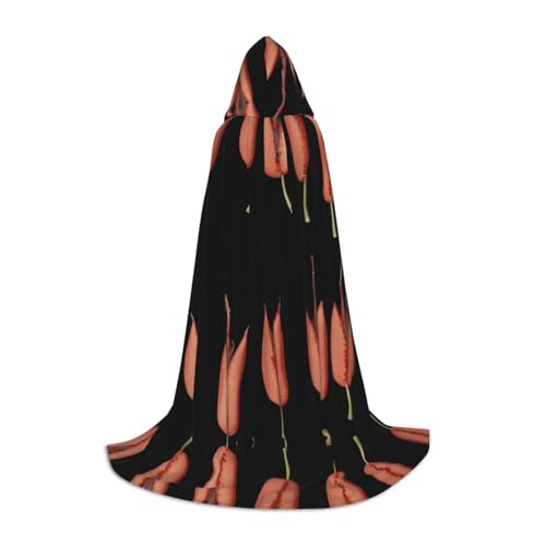UFhgjjb L Halloween Kapuzen Umhang - Unisex Buquet of Buds Print Cosplay Robe for Parties, Carnivals, Comic Exhibitions, and More von UFhgjjb