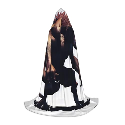UFhgjjb L Halloween Kapuzenumhang - Unisex Ein geheimnisvolles Monster erscheint Druck Cosplay Robe für Partys, Karneval, Comic Ausstellungen und mehr von UFhgjjb