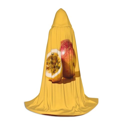 UFhgjjb L Halloween Kapuzenumhang - Unisex Passionsfrucht Nahaufnahme Print Cosplay Robe für Partys, Karneval, Comic Ausstellungen und mehr von UFhgjjb