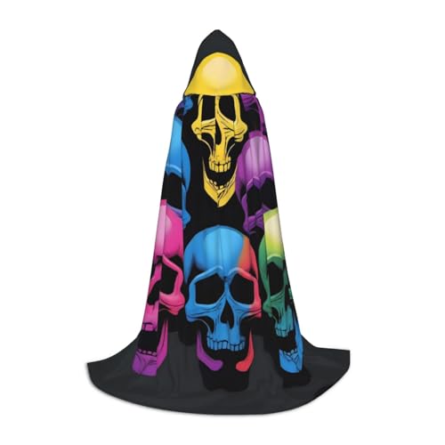 UFhgjjb M Halloween Kapuzenumhang - Unisex Skelette sind wailing Druck Cosplay Robe für Partys, Karneval, Comic Ausstellungen und mehr von UFhgjjb