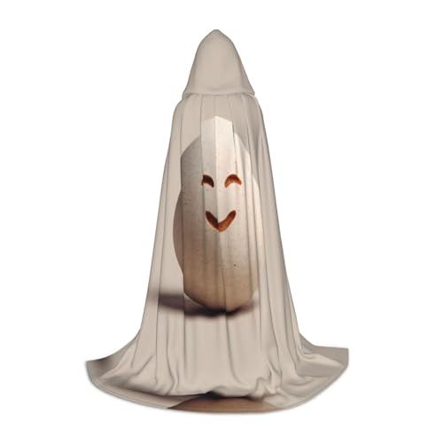 UFhgjjb M Halloween Kapuzenumhang - Unisex Smiley Eier Druck Cosplay Robe für Partys, Karneval, Comic Ausstellungen und mehr von UFhgjjb