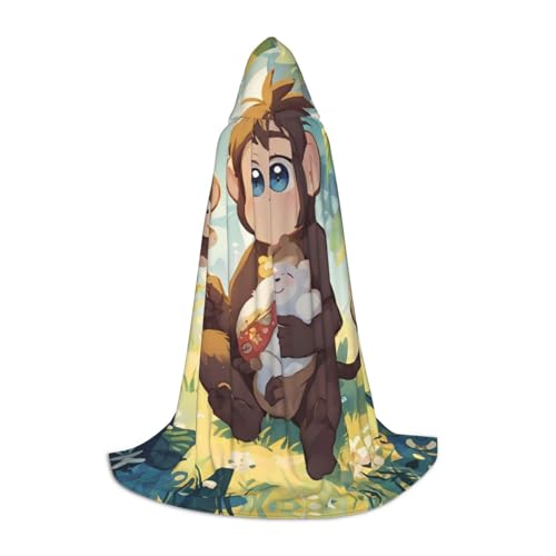 UFhgjjb S Halloween Kapuzenumhang - Unisex Affen spielen Druck Cosplay Robe für Partys, Karneval, Comic Ausstellungen und mehr UFhgjjb S Halloween Kapuzenumhang - Unisex Affen spielen Druck Cosplay Robe für Partys, Karneval, Comic Ausstellungen und mehr von UFhgjjb