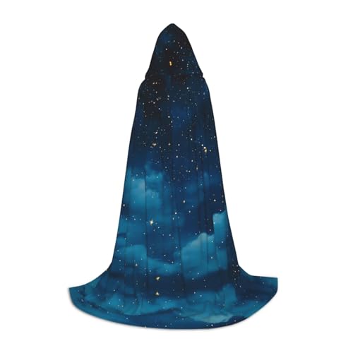 UFhgjjb S Halloween Kapuzenumhang - Unisex Die Schönheit unter dem Nachthimmel Druck Cosplay Robe für Partys, Karneval, Comic Ausstellungen und mehr von UFhgjjb