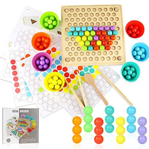 Holzspielzeug Farben Sortieren Motorikspielzeug Baby Spielzeug Holz Montessori Kugelspiel Brettspiel Lernspielzeug Sortierspiel Konzentrationsspiele für Kinder ab 3 4 5 6 jahre Clip Beads Brettspiel Holzspielzeug Farben Sortieren Motorikspielzeug Baby Spielzeug Holz Montessori Kugelspiel Brettspiel Lernspielzeug Sortierspiel Konzentrationsspiele für Kinder ab 3 4 5 6 jahre Clip Beads Brettspiel von UGBO