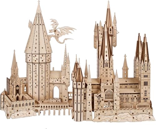 UGEARS 3D Holzpuzzle Erwachsene Hogwarts Schloss – Holzpuzzle für Erwachsene Harry Potter Spiel - Modellbausatz Erwachsene Harry Potter Geschenke 3D Puzzle Holz Bausatz Hobby Erwachsene - 340 Pcs von UGEARS