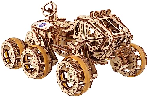 UGEARS Bemannter Mars Rover - Modellbausatz Erwachsene - 3D Holzpuzzle Mars Rover - Modellbau Holzbausatz mit 6x6-Allradantrie - DIY Bausatz Auto Ideal für Basteln Erwachsene und 3D Puzzle Enthusiaste von UGEARS