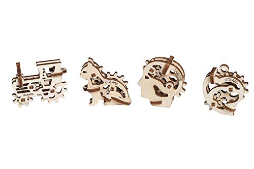 UGEARS FT-1 70029 U-Fidgets Tribiks Puzzleteile-Set mit 4 Modellen-Anti-Stress-3D-Puzzle-Selbstbausatz-4 Mini Miniaturmodell-Mechanische Modelle-Sperrholzbaukasten UGEARS FT-1 70029 U-Fidgets Tribiks Puzzleteile-Set mit 4 Modellen-Anti-Stress-3D-Puzzle-Selbstbausatz-4 Mini Miniaturmodell-Mechanische Modelle-Sperrholzbaukasten von UGEARS