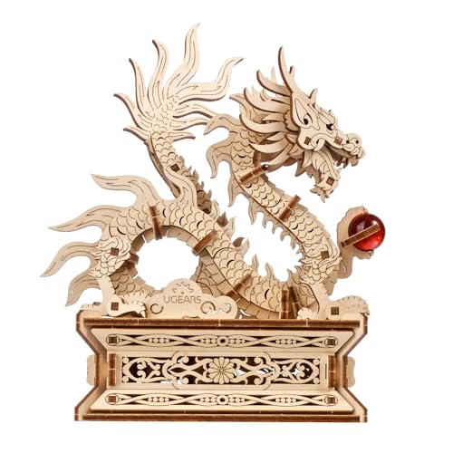 UGEARS Holz Drachenpuzzle 3D - Modellbaukästen für Erwachsene - Chinesisches 3D Drachen Holzpuzzle Hobbys für Männer - Holzmodelle für Erwachsene zum Bauen UGEARS Holz Drachenpuzzle 3D - Modellbaukästen für Erwachsene - Chinesisches 3D Drachen Holzpuzzle Hobbys für Männer - Holzmodelle für Erwachsene zum Bauen von UGEARS