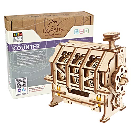 UGEARS STEM Lab 3D Puzzle - STEM Set - Modellbausatz aus Holz - Kreatives STEM Spielzeug mit App - Mechanischer Modell Holzbausatz - 3D Holzpuzzle für Erwachsene und Kinder 8+ von UGEARS