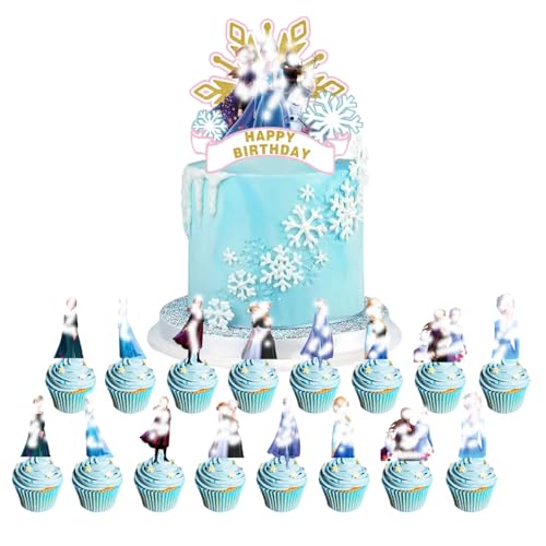 34 Stück Frozen Cake Topper, Kuchen Deko, Happy Birthday Cake Topper, Tortendeko Geburstagstorte, Cupcake Toppers Kuchen Deko für Junge Mädchen Kinder Geburtstag Party Dekorationen 34 Stück Frozen Cake Topper, Kuchen Deko, Happy Birthday Cake Topper, Tortendeko Geburstagstorte, Cupcake Toppers Kuchen Deko für Junge Mädchen Kinder Geburtstag Party Dekorationen von UHDS