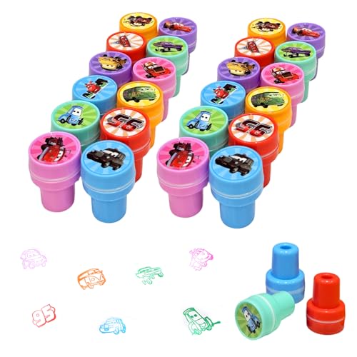 UHDS 24 Stück Cars Selbstfärbende Stempel für Kinder, Kinder Stempelset, Kreatives Geschenk für Mädchen & Jungen, Ideal für Party & Klassenzimmer Belohnungen UHDS 24 Stück Cars Selbstfärbende Stempel für Kinder, Kinder Stempelset, Kreatives Geschenk für Mädchen & Jungen, Ideal für Party & Klassenzimmer Belohnungen von UHDS
