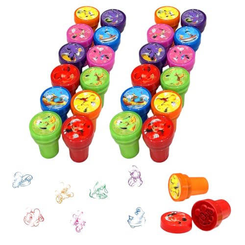 UHDS 24 Stück Miickey Selbstfärbende Stempel für Kinder, Kinder Stempelset, Kreatives Geschenk für Mädchen & Jungen, Ideal für Party & Klassenzimmer Belohnungen UHDS 24 Stück Miickey Selbstfärbende Stempel für Kinder, Kinder Stempelset, Kreatives Geschenk für Mädchen & Jungen, Ideal für Party & Klassenzimmer Belohnungen von UHDS